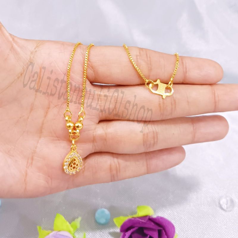 SET ANAK KRONCONG ANAK TANGAKI DUBAI PERHIASAN EMAS  KOREA ANTI KARAT DAN ANTI LUNTUR