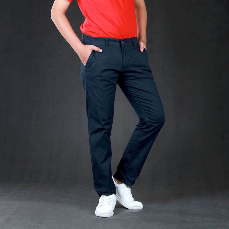 AUTHENTIC Celana Panjang Pria Cowok Chinos Pants Slimfit Non Stretch Reguler Celana Panjang Formal  Basic Style Kerja Harian 5 Varian