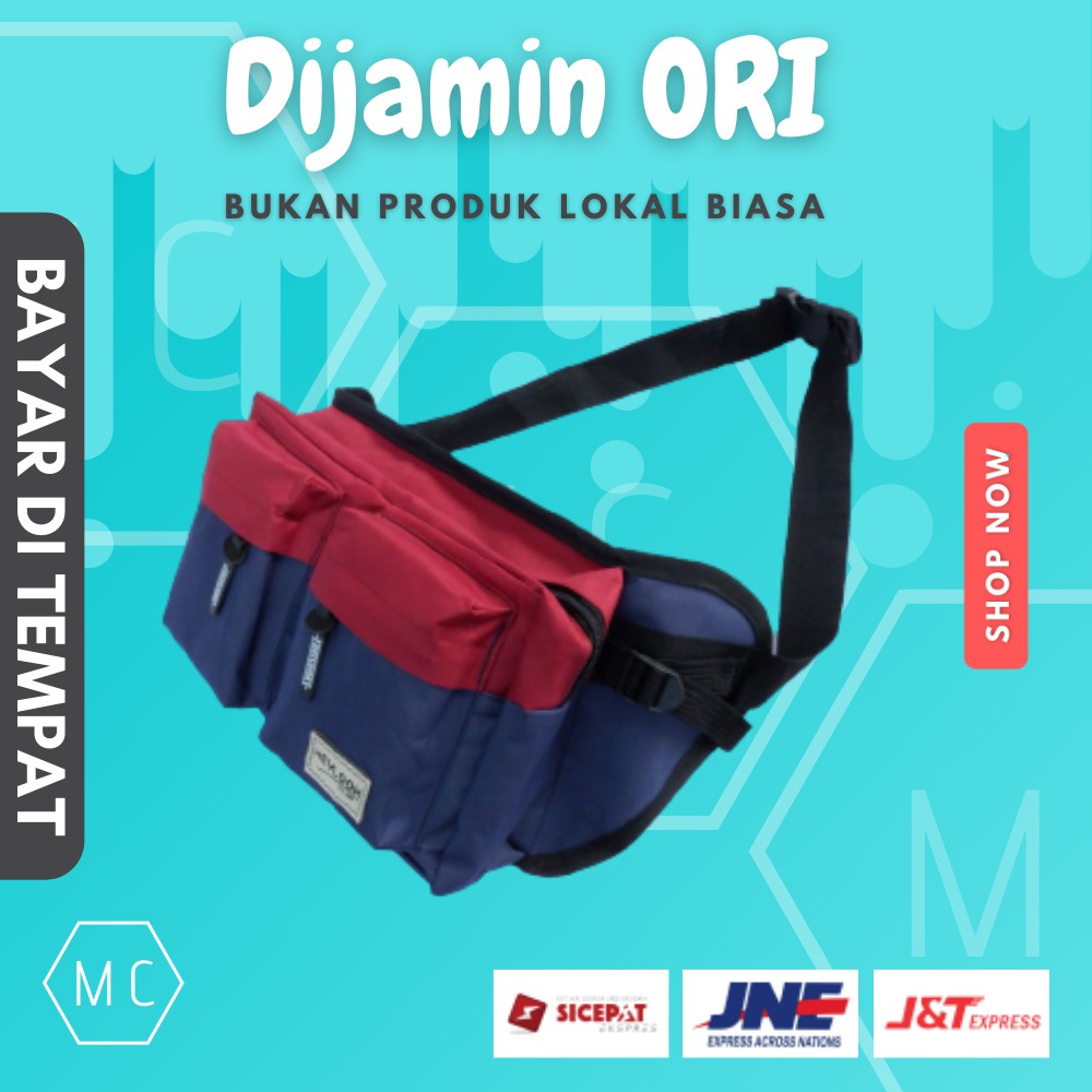 TAS SELEMPANG PRIA WAIST BAG DISTRO SLING BAG GADGET TAS TRAVELING OUTDOOR MULTIFUNGSI MCL13
