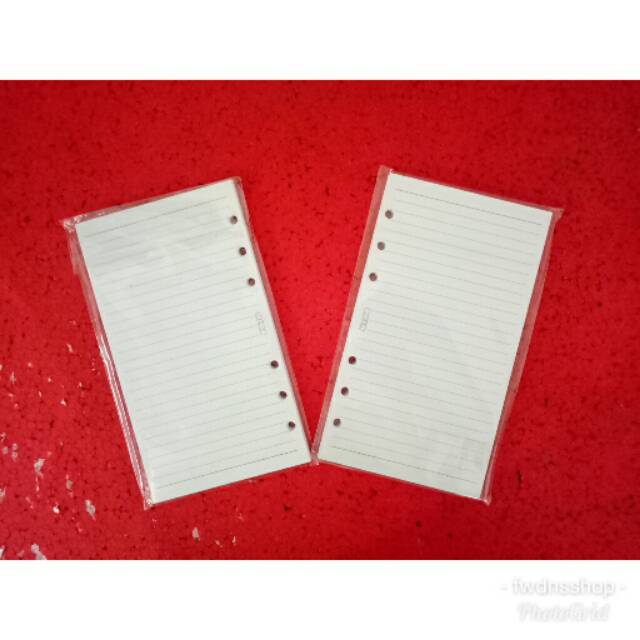 

Isi Binder Putih Bergaris A6 (6ring) 17 x 10 cm