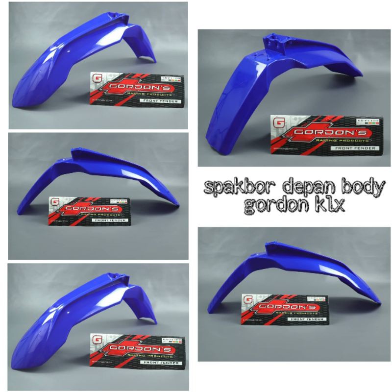 Spakbor depan Body gordon klx warna biru spakbor depan klx gordon