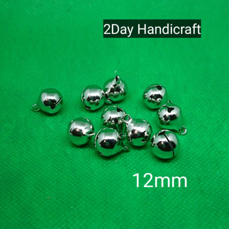 Lonceng Silver 12mm per biji - Klintingan Perak 12mm - Bahan Kalung Kucing
