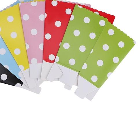 

✭ Tempat dus popcorn/12pcs/polkadot/pesta/paper box ➮