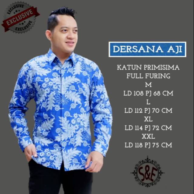 Kemeja Batik /Hem Batik Lengan Panjang DERSANA AJI