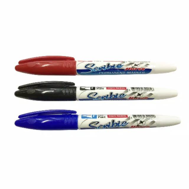 Scribie Permanent Marker Red