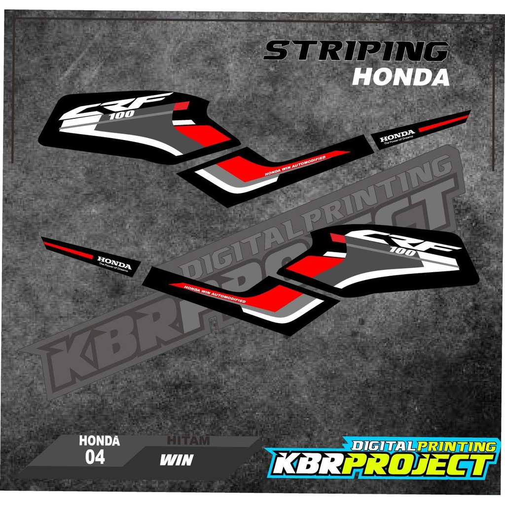 (cod) stiker motor - striping HONDA WIN 100  - motor HONDA - motor - WIN - sticker variasi - Racing