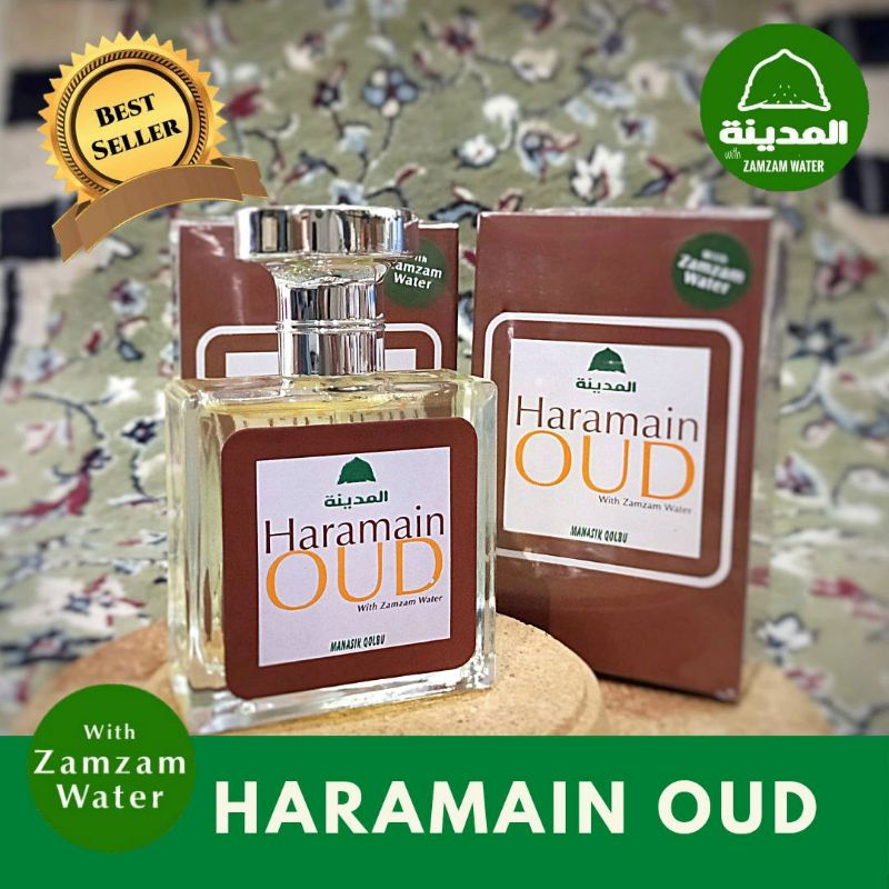 Parfum Badan Al Madinah Aroma Haramain Oud dengan Air Zam Zam 50 ml