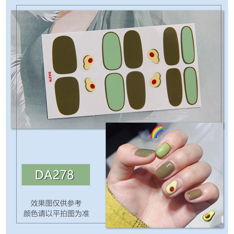 &lt;Jjoygirl&gt;DA Nail Sticker Motif / Sticker Kuku / Stiker Kuku / Nail Stiker Glitter / Stripes Design