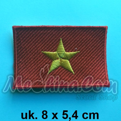 Bendera Vietnam Flag Patch Badge Bordir