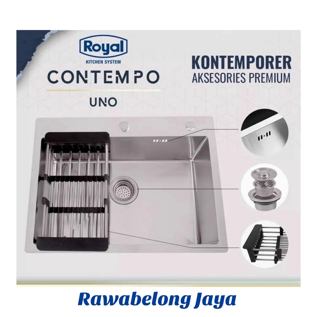BAK CUCI PIRING ROYAL LUBANG 1 CONTEMPO UNO