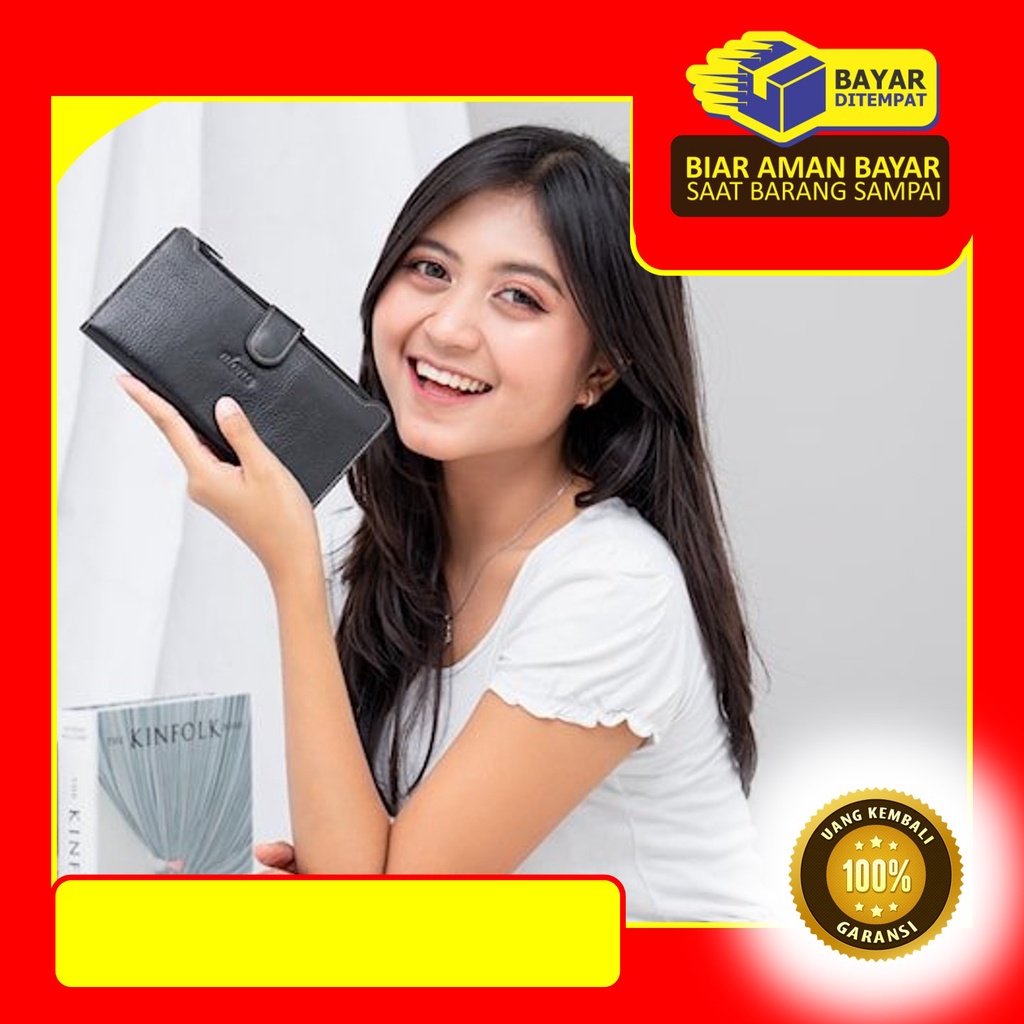 Dompet Panjang Kulit Wanita Alona Evelyn Wallet Branded Original Kulit Sapi Asli Premium Evelyn