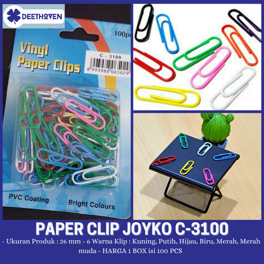 

PAPER CLIP / PENJEPIT KERTAS WARNA-WARNI JOYKO C-3100