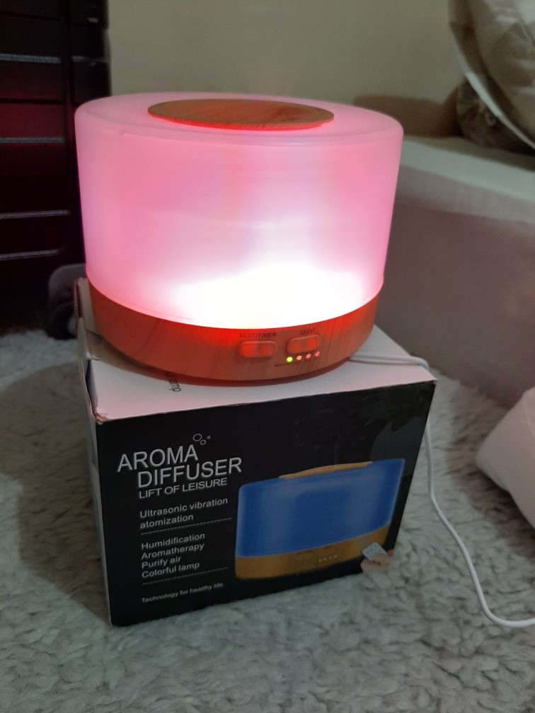 Ultrasonic Humidifier H04 Aromatherapy Mist 500ml With 7 Colors Led