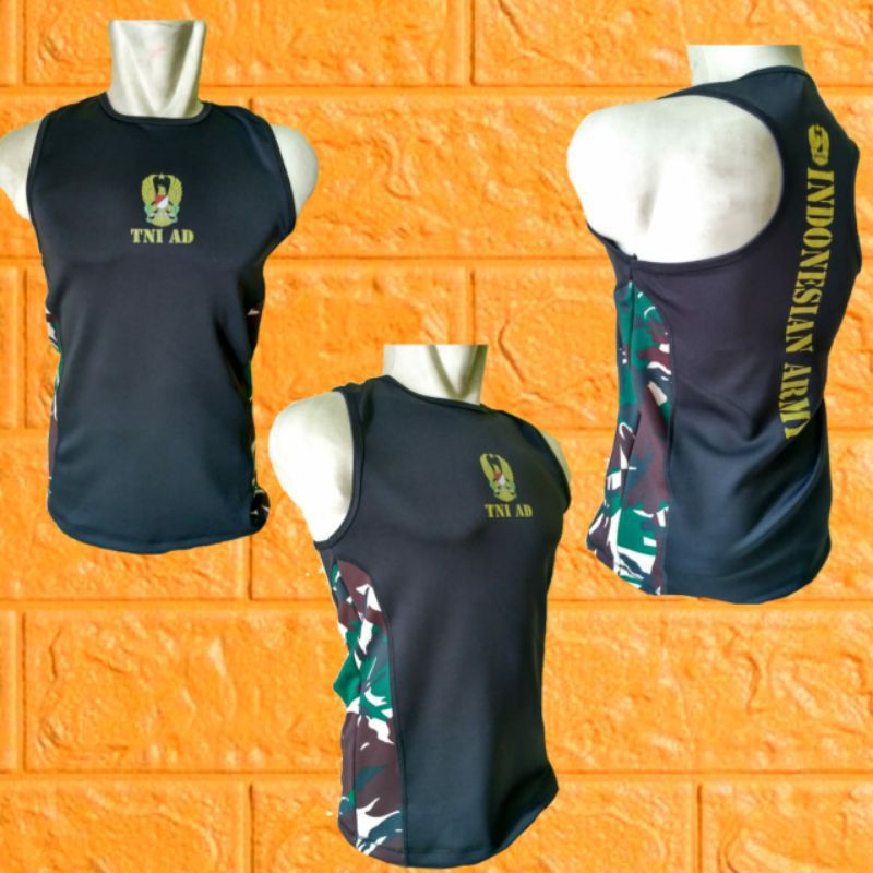 KAOS SINGLET BAHAN SEPANDEX TEBAL MOTIF KOMBINAS LORENG MALVINAS TNI-KAOS KENZI TERBARU 2021