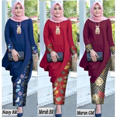  READY Baju  Pesta  Kebaya Vera merah kuning hijau biru 