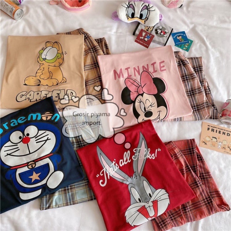 (50 motif)Piyama Import korea piyama kaos import piyama import premium Baju tidur import CP import