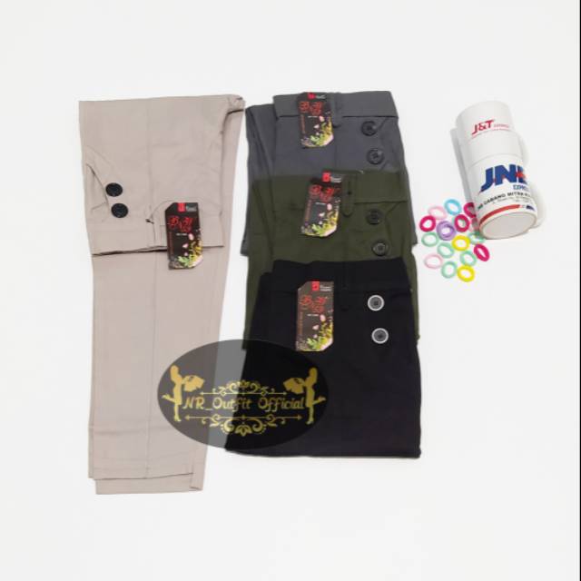 Baggy Pants Street Baggypant Twill Grade A pinggang karet belakang Celana Wanita Katun Twill Strit