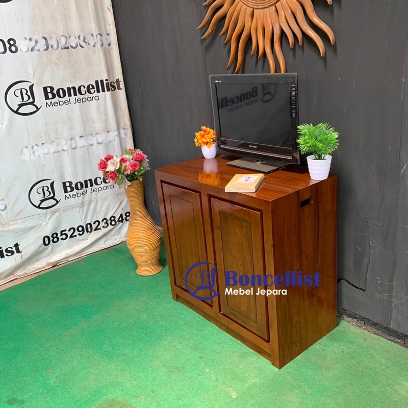 meja tv kecil kayu jati mebel jepara