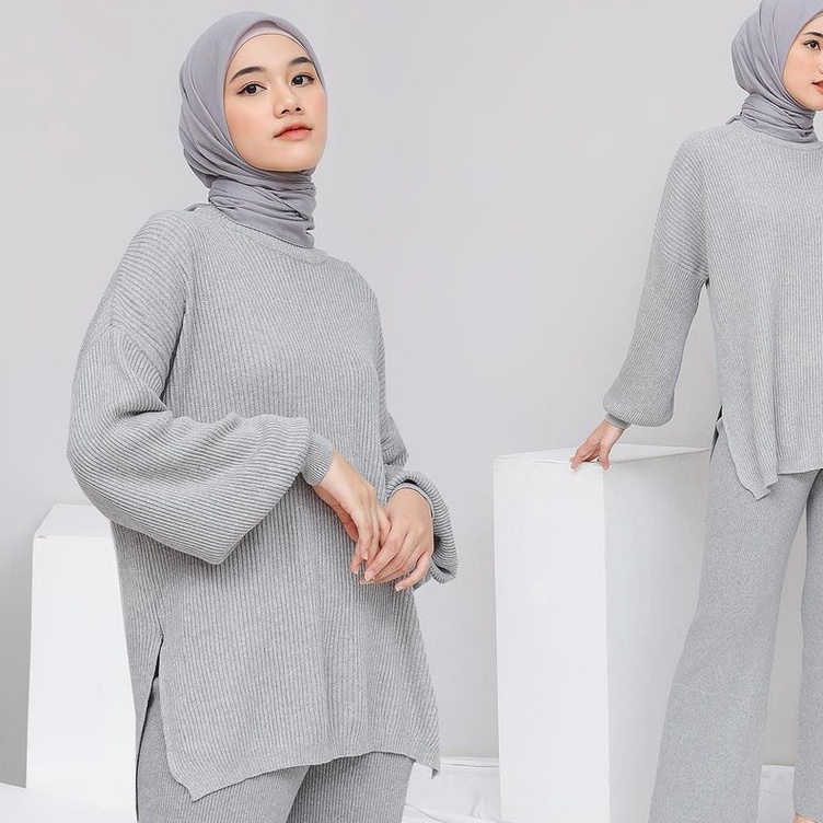 Sweater rajut VALERI FREE BELT BY GALLERA.ID