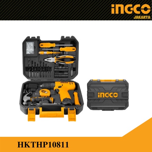 MESIN BOR SET 81 PCS CORDLESS 12V / BOR DRILL CORDLES INGCO HKTHP10811