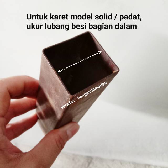 Karet Hollow 2x2 Kaki Kursi Meja Besi Holo