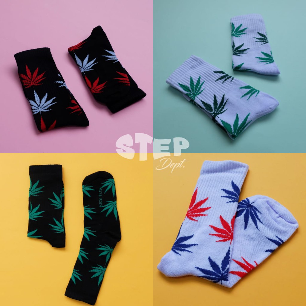 Kaos Kaki Motif Weed/Rumput OS 3