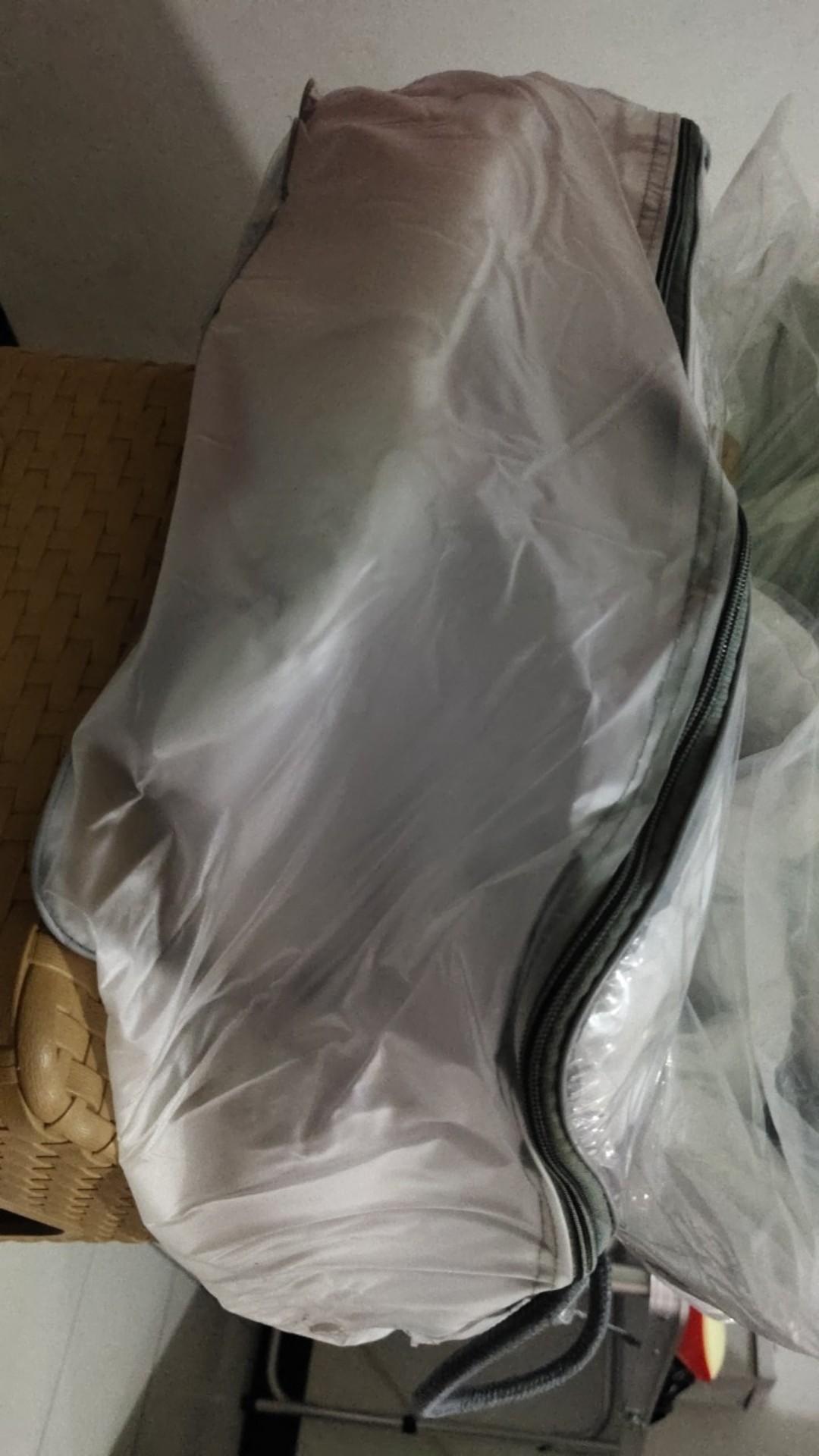 Bed Cover Set Polos Embos  Putih Katun Star Uk.180x200/160x200