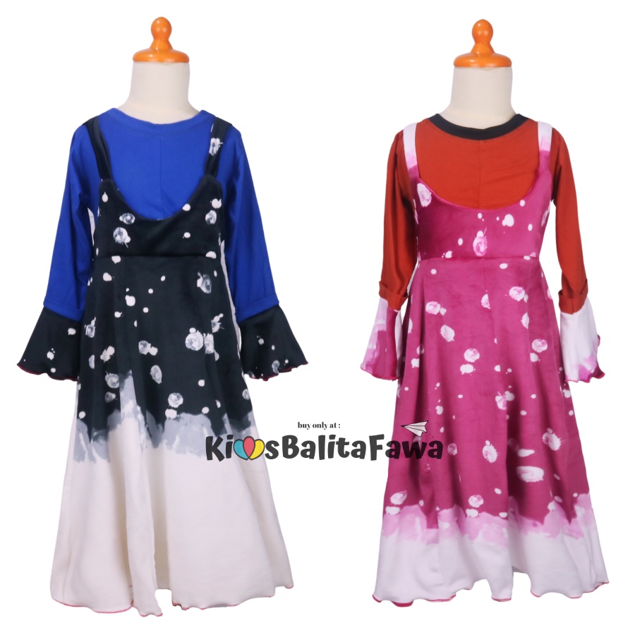 Gamis Aisyah uk 3-4 Tahun / Long Dres Baju Ngaji Anak Perempuan Murah Adem Gamis Lebaran [EXPORT]