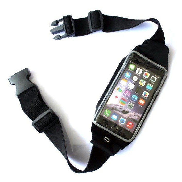 Ikat Pinggang Olahraga Waterproof OMSE10BK dengan Slot Smartphone 5.5 Inch - Black