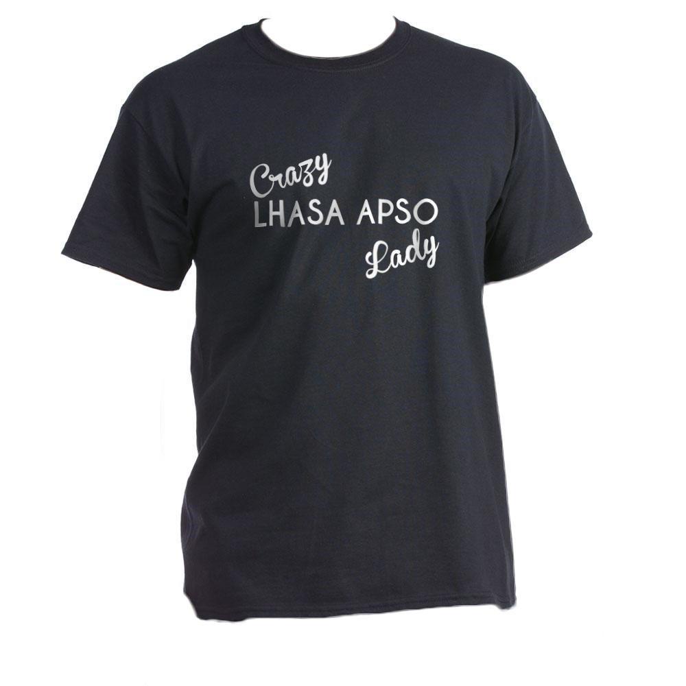 Crazy Lhasa Apso Lady Kaos Custom Adem