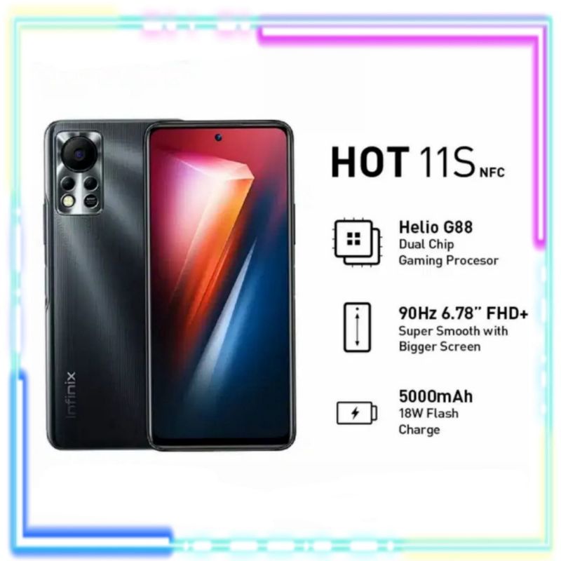 HP INFINIX HOT 11 S NFC  RAM 6/128GB (HOT 11S NFC RAM 4/64GB) ,  (INFINIX HOT 11 RAM 4/64GB HELIO G70)(INFINIX HOT 11 PLAY RAM 4/64GB )(INFINIX HOT 11 RAM 4/64GB RAM 6/128GB)GARANSI RESMI-Hot 11s nfc 4/64gb