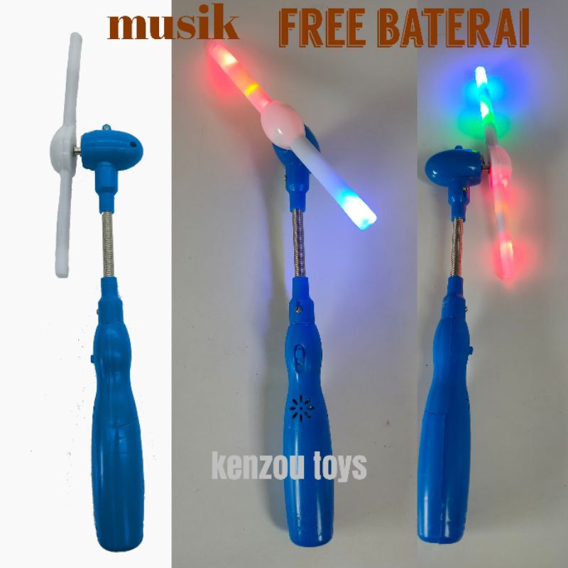 Mainan Baling Musik Lampu Disko Free Baterai