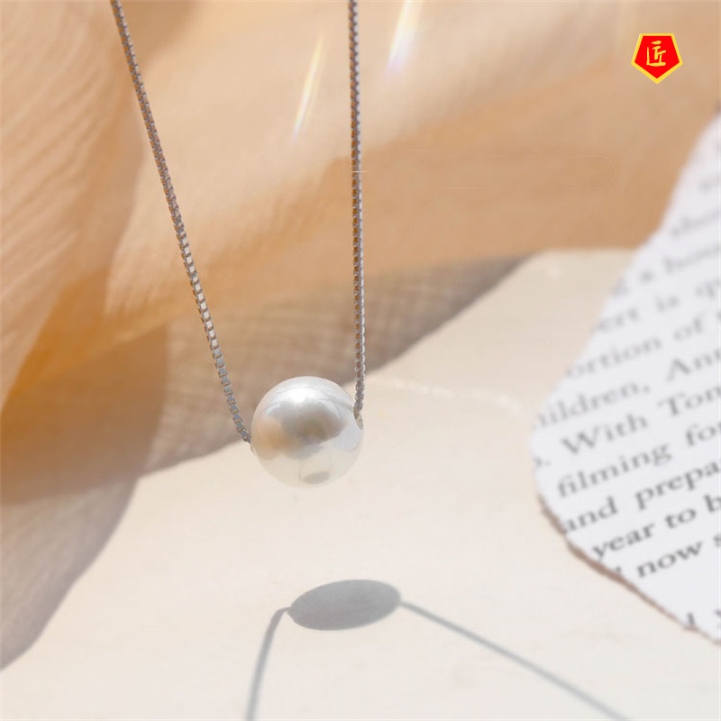 [Ready Stock]S925 Silver Freshwater Pearl Necklace Elegant Simple Korean Style