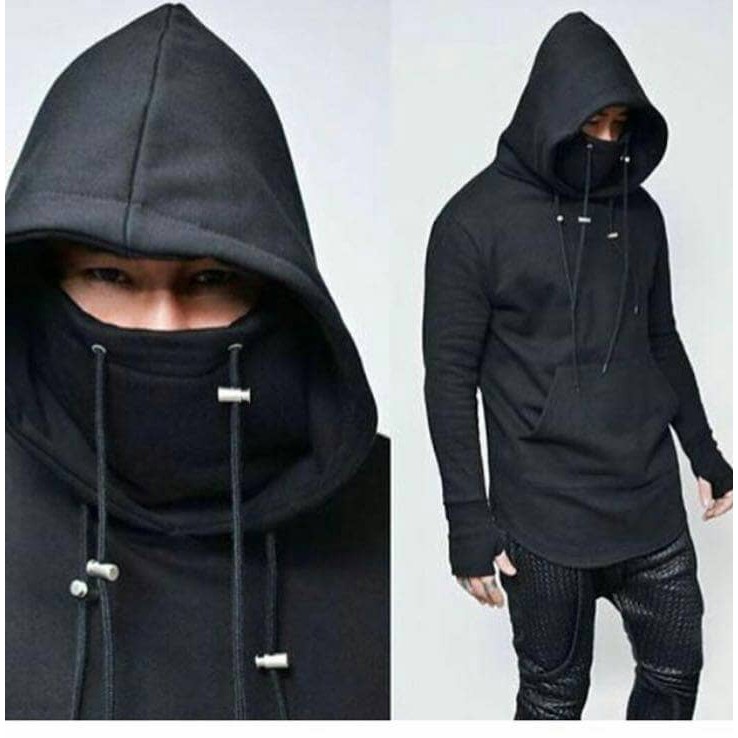 longline Hoodie head close