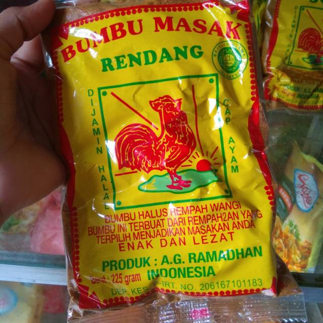 Bumbu rendang merah cap ayam asli palembang kemasan 220gr