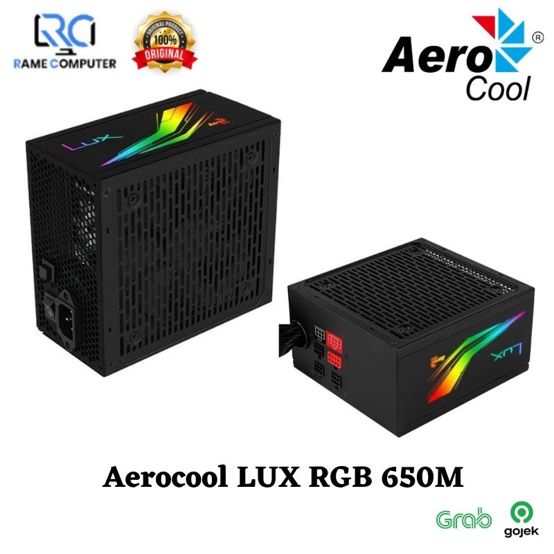 Aerocool LUX RGB 650M - 650 Watt 80 PLUS Bronze Modular Gaming PSU