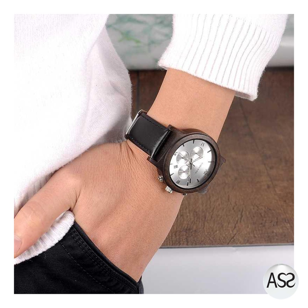 ASS Shop - BOBO BIRD Jam Tangan Kayu Leather Strap - WP28