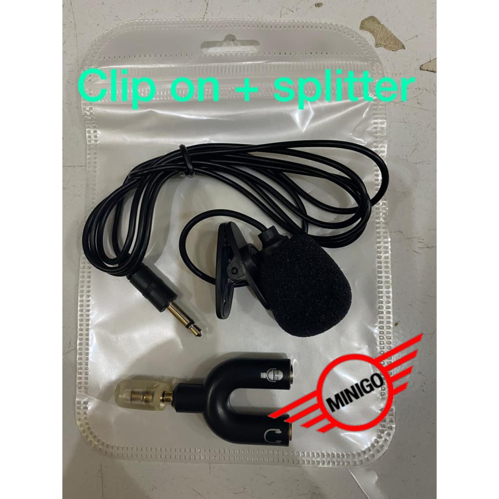 MIC CLIP ON PLUS SPLITTER VIBOX MICROPHONE MIKROFON SMULE YOUTOBERS