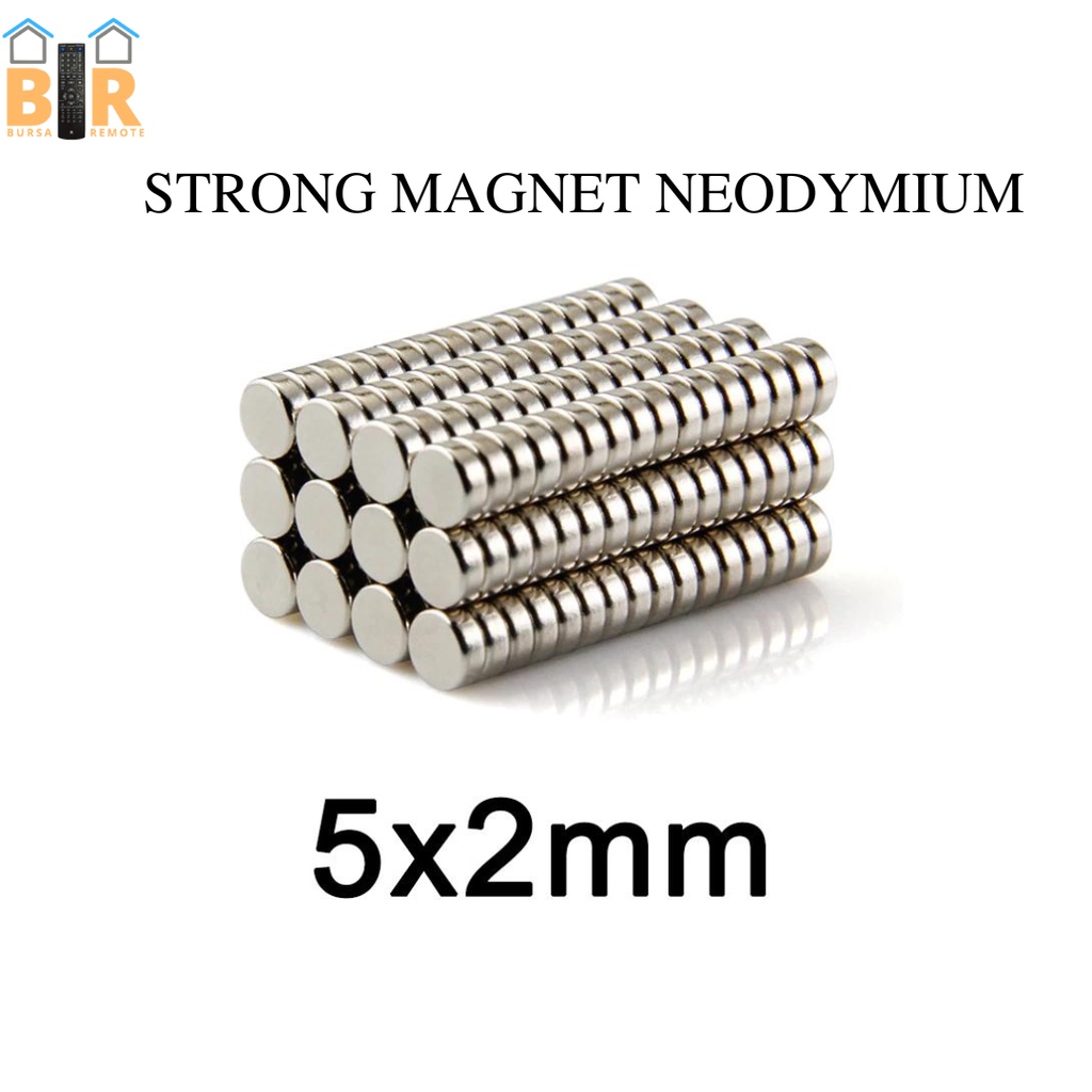 MAGNET NEODYMIUM NdFeB N50 STRONG MAGNET 5MM X 2MM KOIN NEO BULAT