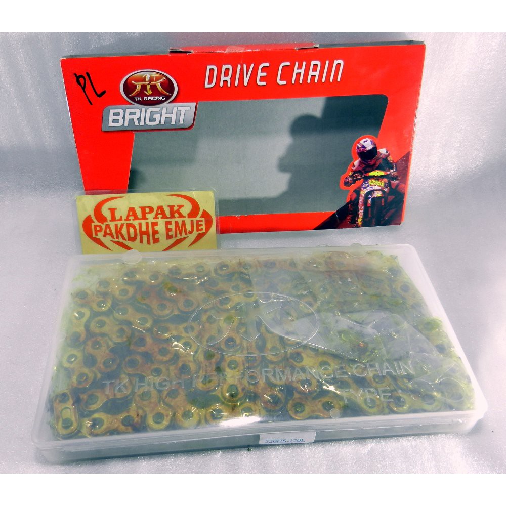 RANTE RANTAI TK RACING 520 120 HS HEAVYDUTY  ORIGINAL GOLD LAPAK PAKDHE EMJE