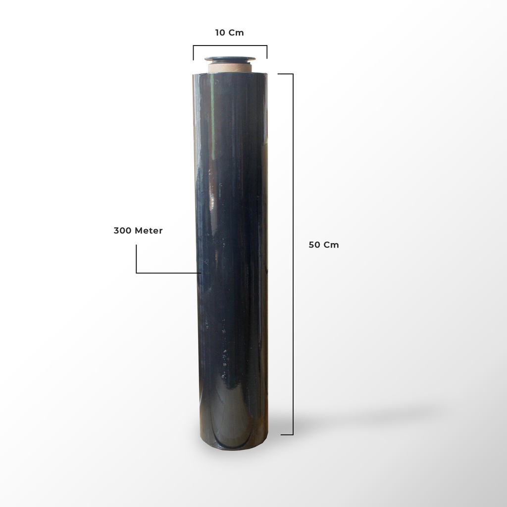 

H7Y STRETCH FILM 50 CM X 300 M HITAM PLASTIK WRAPPING BERKUALITAS