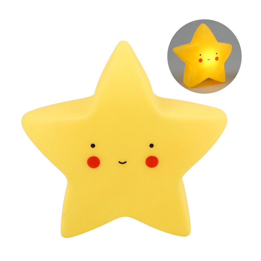 Lampu Tidur Anak LED Light Cute Smiley Model Bintang - FGH01 - 7RLL53YL Yellow