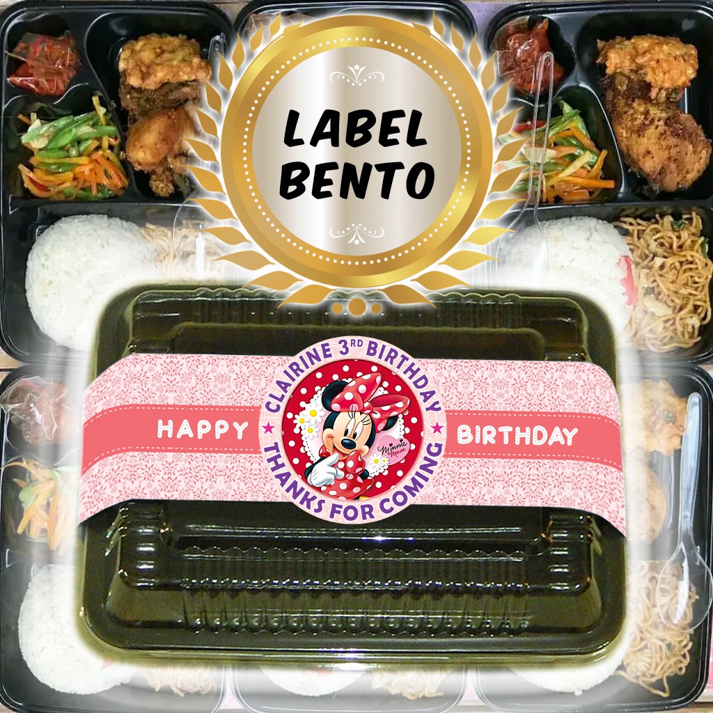 

MICKEY & MINNIE - LABEL BENTO / LABEL AQIQAH / LABEL NASI BENTO ULTAH ULANG TAHUN