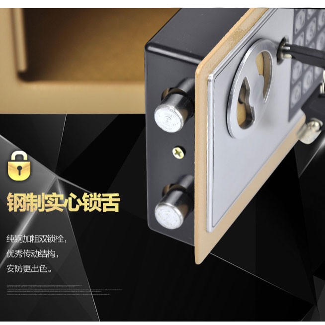 Taff Taffguard Brankas Mini Electric Password Safe Deposit Box 4.6L - 17E / Berangkas Uang Emas Perhiasan Permata Duit Perak Barang Berharga / Tempat Penyimpanan Uang Berkas Electric Brankas Mini Baja Tahan Api Tanam Tembok Murah Original Asli GS8