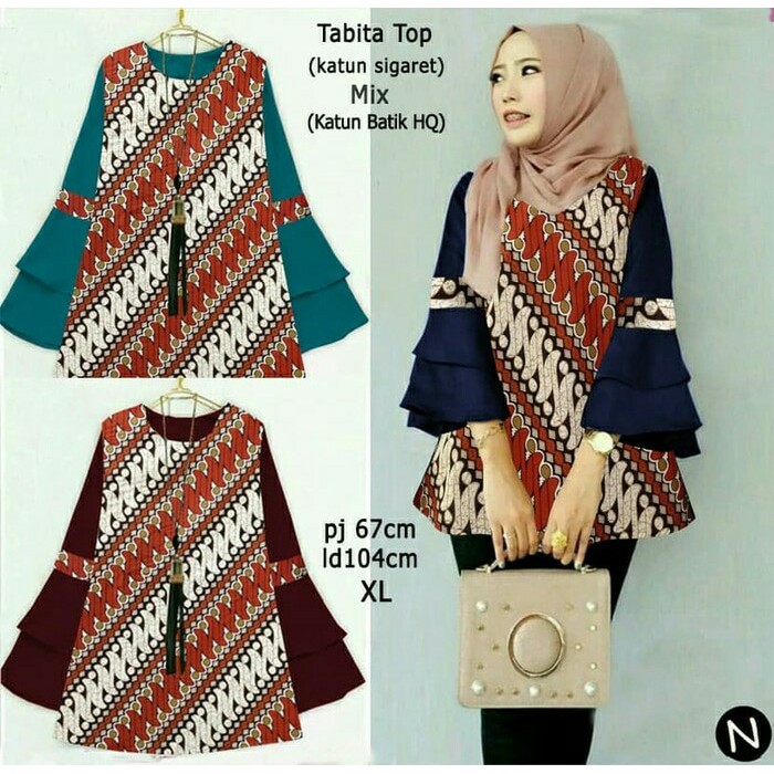 blouse batik remaja/tunik remaja/office wear/baju kantor murah | fika