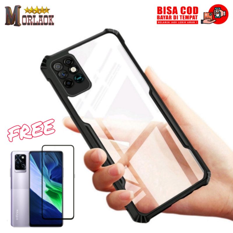Case infinix Note 10 Pro 2021 Free Tempered Glass Full Layar