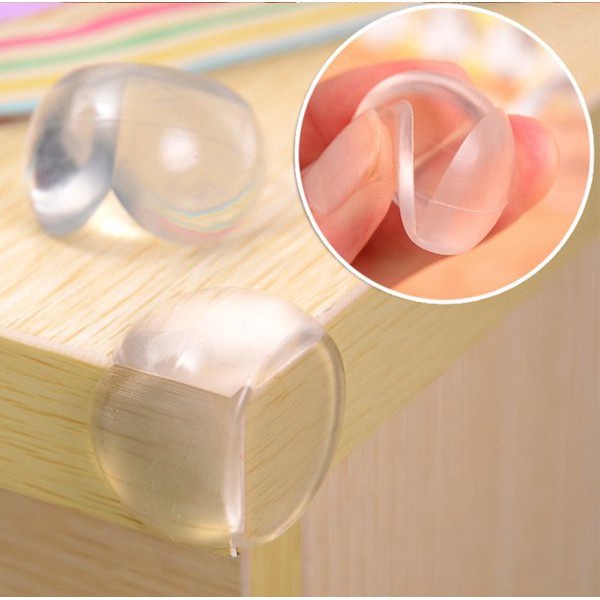 Murmerofficial R403 Pelindung Sisi Meja Siku Meja Kaca Bahan Silikon Aman untuk Bayi Pengaman Meja
