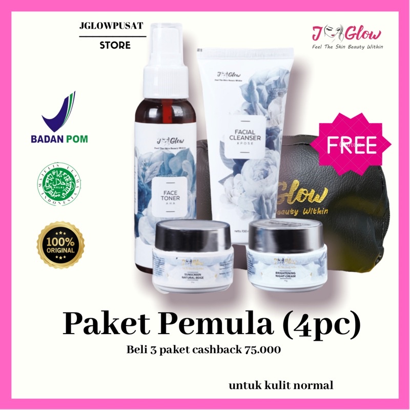 skincare Jglow paket Basic skincare bpom original