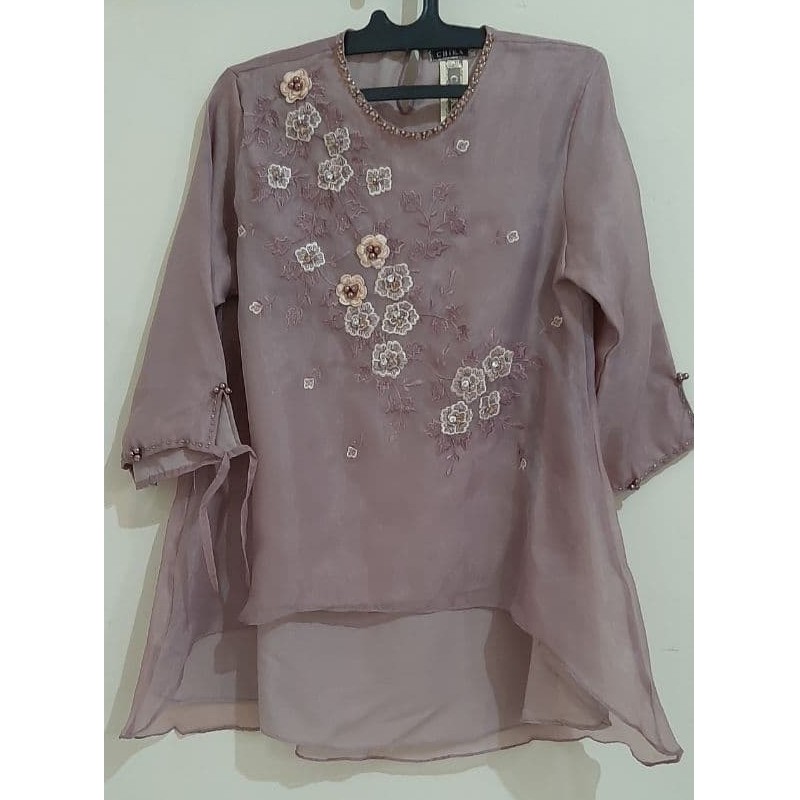 KEBAYA SET ORGANZA DUSTY PURPLE