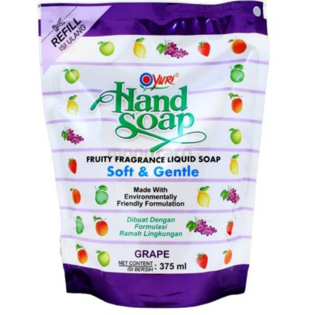 Yuri hand soap ukuran 375 refill